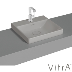 Vitra - Vitra Metropole Çanak Lavabo, 50 cm, Mat Taş Gri, VitraClean