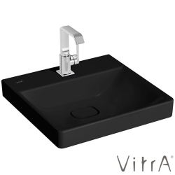 Vitra - Vitra Metropole Lavabo, 50 cm, Mat Siyah, VitraClean - 7525B483-0041