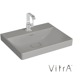 Vitra - Vitra Metropole Lavabo, 60 cm, Mat Taş Gri, VitraClean