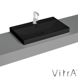 Vitra - Vitra Metropole Çanak Lavabo, 80 cm, Mat Siyah, VitraClean