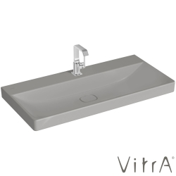 Vitra - Vitra Metropole Lavabo, 100 cm, Mat Taş Gri, VitraClean - 7529B476-0041