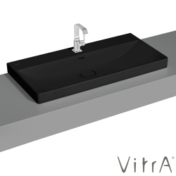 Vitra - Vitra Metropole Çanak Lavabo, 100 cm, Mat Siyah, VitraClean