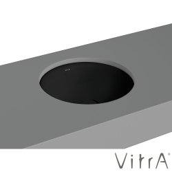 Vitra - Vitra Metropole Yuvarlak Tezgah Altı Lavabo, 40 cm, Mat Siyah, VitraClean - 7532B483-1083