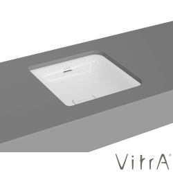 Vitra - Vitra Metropole Kare Tezgah Altı Lavabo, 40 cm, VitraClean