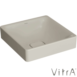 Vitra - VitrA Metropole Kare Çanak Lavabo, 40 cm, Mat Kum Beji, VitrAClean - 7533B422-1398