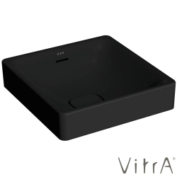 Vitra - Vitra Metropole Kare Çanak Lavabo, 40 cm, Mat Siyah, VitraClean