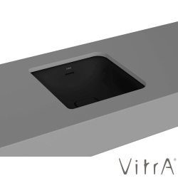 Vitra - VitrA Metropole Kare Tezgah Altı Lavabo, 40 cm, Mat Siyah, VitrAClean
