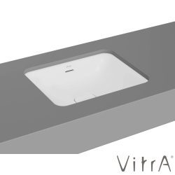 Vitra - Vitra Metropole Dikdörtgen Tezgah Altı Lavabo, 50 cm, Mat Beyaz, VitraClean