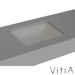 Vitra - Vitra Metropole Dikdörtgen Tezgah Altı Lavabo, 50 cm, Mat Taş Gri, VitraClean - 7534B476-1083