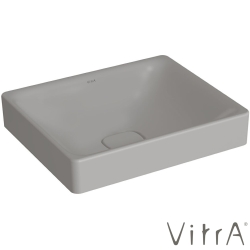 Vitra - Vitra Metropole Dikdörtgen Çanak Lavabo, 50 cm, Mat Taş Gri, VitraClean - 7534B476-1398