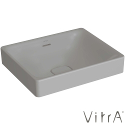 Vitra - Vitra Metropole Dikdörtgen Çanak Lavabo, 50 cm, Mat Taş Gri, VitraClean