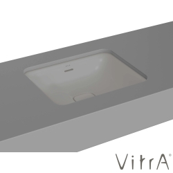 Vitra - Vitra Metropole Dikdörtgen Tezgah Altı Lavabo, 50 cm, Mat Taş Gri, VitraClean