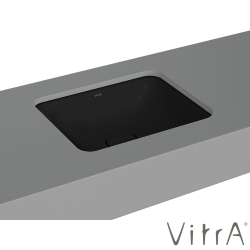 Vitra - Vitra Metropole Dikdörtgen Tezgah Altı Lavabo, 50 cm, Mat Siyah, VitraClean - 7534B483-1083