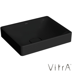 Vitra - Vitra Metropole Dikdörtgen Çanak Lavabo, 50 cm, Mat Siyah, VitraClean - 7534B483-1398