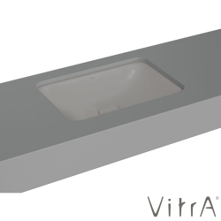Vitra - Vitra Metropole Dikdörtgen Tezgah Altı Lavabo, 60 cm, Mat Taş Gri, VitraClean - 7535B476-1083