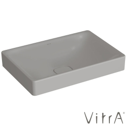 Vitra - Vitra Metropole Dikdörtgen Çanak Lavabo, 60 cm, Mat Taş Gri, VitraClean - 7535B476-1398