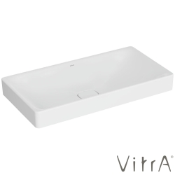 Vitra - Vitra Metropole Dikdörtgen Çanak Lavabo, 80 cm, Mat Beyaz, VitraClean - 7536B401-1398