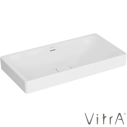 Vitra - Vitra Metropole Dikdörtgen Çanak Lavabo, 80 cm, Mat Beyaz, VitraClean