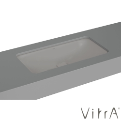 Vitra - Vitra Metropole Dikdörtgen Tezgah Altı Lavabo, 80 cm, Mat Taş Gri, VitraClean - 7536B476-1083