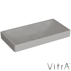 Vitra - Vitra Metropole Dikdörtgen Çanak Lavabo, 80 cm, Mat Taş Gri, VitraClean - 7536B476-1398