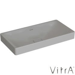 Vitra - Vitra Metropole Dikdörtgen Çanak Lavabo, 80 cm, Mat Taş Gri, VitraClean