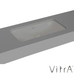Vitra - Vitra Metropole Dikdörtgen Tezgah Altı Lavabo, 80 cm, Mat Taş Gri, VitraClean
