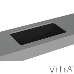 Vitra - Vitra Metropole Dikdörtgen Tezgah Altı Lavabo, 80 cm, Mat Siyah, VitraClean - 7536B483-1083