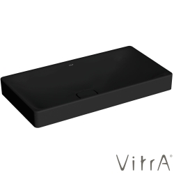 Vitra - Vitra Metropole Dikdörtgen Çanak Lavabo, 80 cm, Mat Siyah, VitraClean - 7536B483-1398