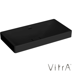 Vitra - Vitra Metropole Dikdörtgen Çanak Lavabo, 80 cm, Mat Siyah, VitraClean