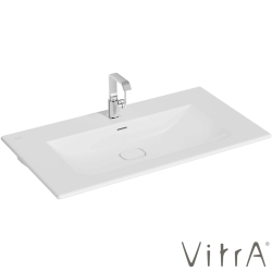 Vitra - Vitra Metropole Etajerli Lavabo, 100 cm, Mat Beyaz, VitraClean