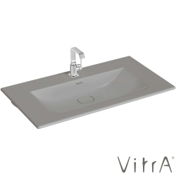 Vitra - Vitra Metropole Etajerli Lavabo, 100 cm, Mat Taş Gri, VitraClean