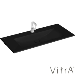 Vitra - Vitra Metropole Etajerli Lavabo, 120 cm, Mat Siyah, VitraClean