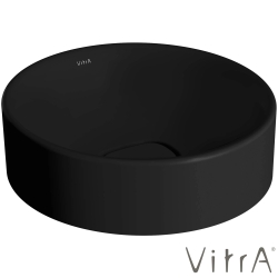 Vitra - Vitra Metropole Yuvarlak Çanak Lavabo, 38 cm (Kompakt) Mat Siyah, VitraClean