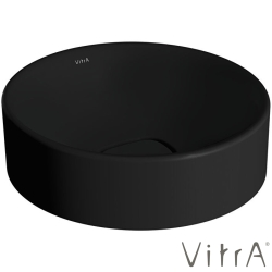 Vitra - Vitra Metropole Yuvarlak Çanak Lavabo, 38 cm (Kompakt) Mat Siyah, VitraClean - 7542B483-1398