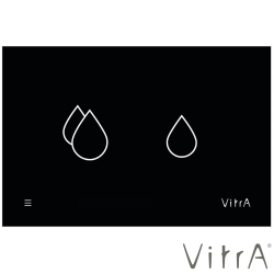 Vitra - VitrA V-Care Smart Kumanda Paneli, Siyah Cam (8 cm Gömme Rezervuarlar için)