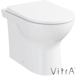 Vitra - VitrA S20 Round SmoothFlush Kanalsız Duvara Tam Dayalı Yerden Tek Klozet, 52 cm