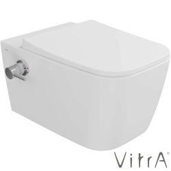 Vitra - VitrA Metropole Square QuantumFlush Kanalsız Asma Klozet, 56 cm, Gizli Montaj ve Termostatik Entegre Ara Musluklu