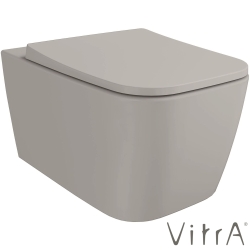 Vitra - Vitra Metropole Square QuantumFlush Kanalsız Asma Klozet, 56 cm, Mat Bej