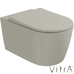 Vitra - Vitra Metropole Round QuantumFlush Kanalsız Asma Klozet, 56 cm, Mat Bej