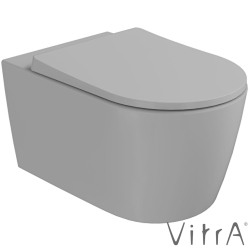 Vitra - Vitra Metropole Round QuantumFlush Kanalsız Asma Klozet, 56 cm, Mat Taş Gri