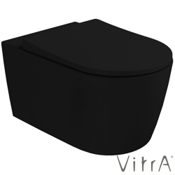 Vitra - Vitra Metropole Round QuantumFlush Kanalsız Asma Klozet, 56 cm, Mat Siyah