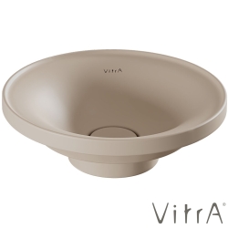 Vitra - Vitra Gala Yuvarlak Çanak Lavabo, 45 cm, Mat Kum Beji, VitraClean - 7918B422-2279