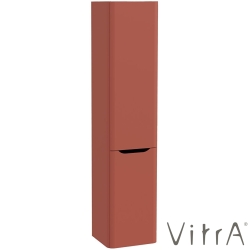 Vitra - Vitra Integra Round Çift Kapaklı Çamaşır Sepetli Boy Dolabı, Mat Kırmızı (Sağ) - 80013