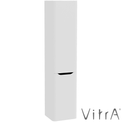 Vitra - Vitra Integra Round Çift Kapaklı Çamaşır Sepetli Boy Dolabı, Mat Açık Gri (Sağ) - 80015