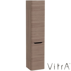 Vitra - Vitra Integra Round Çift Kapaklı Çamaşır Sepetli Boy Dolabı, Moka Meşe (Sağ) - 80016