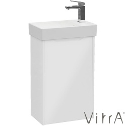 Vitra - Vitra Integra Square Lavabo Dolabı, 45 cm, Kapaklı, Parlak Beyaz, Sağ - 80066