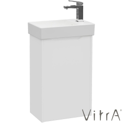 Vitra - Vitra Integra Square Lavabo Dolabı, 45 cm, Kapaklı, Mat Beyaz, Sağ - 80067