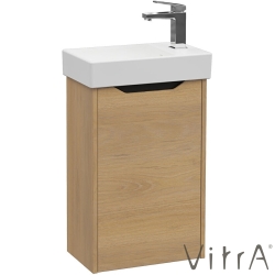 Vitra - Vitra Integra Square Lavabo Dolabı, 45 cm, Kapaklı, Altın Meşe, Sağ - 80069