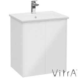 Vitra - Vitra Integra Square Kapaklı Lavabo Dolabı, Ayaksız, 60 cm, Parlak Beyaz - 80075