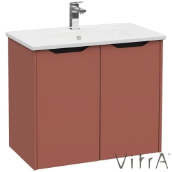 Vitra - Vitra Integra Square Kapaklı Lavabo Dolabı, Ayaksız, 80 cm, Mat Kırmızı - 80088